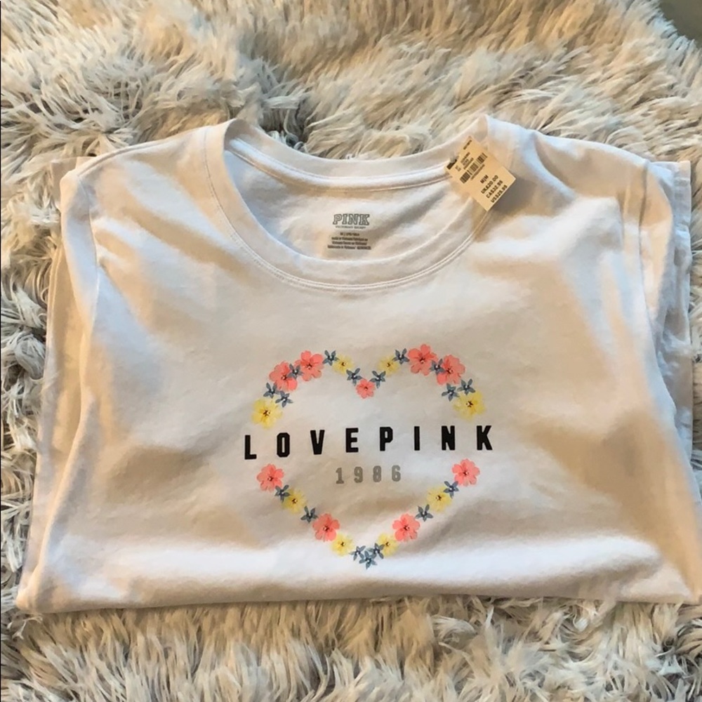 PINK white Tshirt
